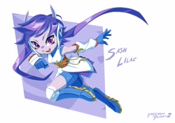 Size: 3508x2480 | Tagged: safe, artist:rock3blue, sash lilac (freedom planet), dragon, fictional species, anthro, freedom planet, dragoness, female, solo, solo female