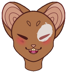 Size: 608x654 | Tagged: safe, artist:bomi, mammal, mouse, rodent, ambiguous form, animated, bust, gif, gift, headshot