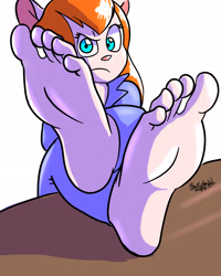 Size: 2501x3126 | Tagged: suggestive, artist:howsplendid, gadget hackwrench (chip 'n dale: rescue rangers), mammal, mouse, rodent, anthro, chip 'n dale: rescue rangers, disney, feet, female, fetish, foot fetish, sole, solo, solo female