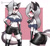 Size: 1280x1184 | Tagged: safe, artist:whisperfoot, loona (vivzmind), canine, fictional species, hellhound, mammal, anthro, hazbin hotel, helluva boss, 2022, border, breasts, butt, clothes, ear fluff, female, fluff, gray hair, hair, long hair, solo, solo female, tail, thighs, white border