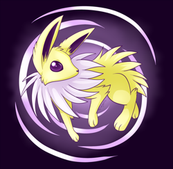 Size: 900x876 | Tagged: safe, artist:melangetic, eeveelution, fictional species, jolteon, mammal, feral, nintendo, pokémon, 2012, 2d, ambiguous gender, looking at you, solo, solo ambiguous