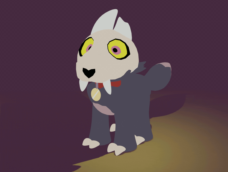 211566 - safe, artist:theroguez, king (the owl house), demon, fictional  species, feral, disney, the owl house, 3d, 3d animation, animated, gif,  looking at you, male, solo, solo male, tail, tail wag, turnaround -