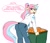 Size: 956x826 | Tagged: safe, artist:redxbacon, oc, oc only, oc:candy floss (redxbacon), equine, fictional species, mammal, pony, unicorn, anthro, friendship is magic, hasbro, my little pony, 2022, basket, butt, clothes, container, dialogue, femboy, hair, heterochromia, hoodie, horn, male, open mouth, ponytail, speech bubble, tail, tail wraps, talking, topwear, wraps