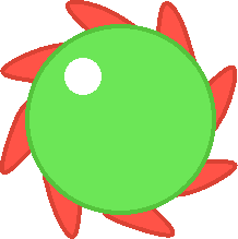 Size: 218x219 | Tagged: safe, artist:mega-poneo, yoshi (mario), fictional species, yoshi (species), ambiguous form, mario (series), nintendo, sega, sonic the hedgehog (series), ball, barbs, crossover, low res, male, rolling, solo, solo male, spin dash