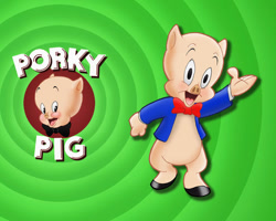 Size: 600x480 | Tagged: safe, artist:e-122-psi, part of a set, porky pig (looney tunes), mammal, pig, suid, anthro, looney tunes, warner brothers, 2008, 2d, looking at you, male, open mouth, open smile, smiling, smiling at you, solo, solo male, text, wallpaper