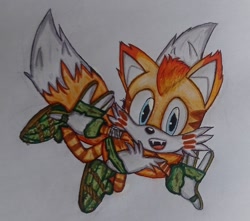 Size: 1324x1170 | Tagged: safe, artist:tailsfanfr31, miles "tails" prower (sonic), canine, fox, mammal, red fox, anthro, sega, sonic prime, sonic the hedgehog (series), male, mangey (sonic prime), solo, solo male