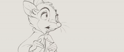 Size: 600x255 | Tagged: safe, artist:tohupony, mrs. brisby (the secret of nimh), mammal, mouse, rodent, semi-anthro, sullivan bluth studios, the secret of nimh, 2022, 2d, 2d animation, animated, female, field mouse, frame by frame, gif, low res, monochrome, murine, solo, solo female