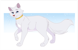 Size: 1280x825 | Tagged: safe, artist:pinky-poodle, duchess (the aristocats), cat, feline, mammal, feral, disney, the aristocats, female, solo, solo female, turkish angora