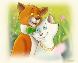 Size: 1280x1040 | Tagged: safe, artist:sodapop2d, duchess (the aristocats), thomas o'malley (the aristocats), disney, the aristocats, duo, female, male