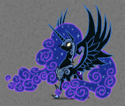 Size: 1000x847 | Tagged: safe, artist:awilddrawfagappears, nightmare moon (mlp), alicorn, equine, fictional species, mammal, pony, feral, friendship is magic, hasbro, my little pony, nintendo, the legend of zelda, the legend of zelda: the wind waker, 2d, female, mare, solo, solo female, style emulation, ungulate