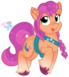 Size: 1320x1470 | Tagged: safe, sunny starscout (mlp), earth pony, equine, fictional species, mammal, pony, hasbro, my little pony, my little pony g5, spoiler:my little pony g5, 2022, braid, cloven hooves, cute, cutie mark, female, hair, happy, hooves, jumping, looking at you, looking up, looking up at you, multicolored hair, open mouth, orange body, pin, simple background, solo, solo female, teal eyes, transparent background, two toned hair, vector