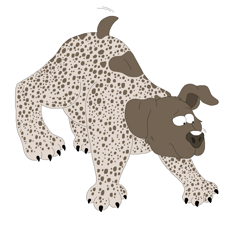 Size: 6016x5680 | Tagged: safe, artist:toonidae, canine, dog, mammal, feral, 2d, ambiguous gender, front view, german shorthaired pointer, pointer, simple background, solo, solo ambiguous, three-quarter view, white background