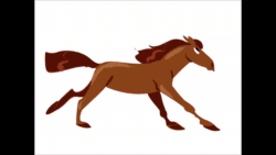 Size: 800x450 | Tagged: safe, artist:willow-s-linda, equine, horse, mammal, feral, 2d, 2d animation, ambiguous gender, animated, frame by frame, gif, running, solo, solo ambiguous