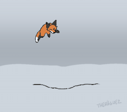 Size: 674x592 | Tagged: safe, artist:theroguez, canine, fox, mammal, red fox, feral, 2022, 2d, 2d animation, ambiguous gender, animated, frame by frame, gif, snow, solo, solo ambiguous