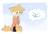 Size: 2048x1409 | Tagged: safe, artist:rolo, oc, oc:rolo (rolo), cat, feline, mammal, anthro, blushing, bottomwear, cheek fluff, clothes, female, fluff, head fluff, head tuft, holding, holding hands, lewd, off shoulder, paw pads, paws, shirt, shorts, sitting, solo, solo female, tail, thinking, thought bubble, topwear