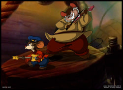 Size: 1200x880 | Tagged: safe, artist:dutch, fievel mousekewitz (an american tail), papa mousekewitz (an american tail), mammal, mouse, rodent, anthro, an american tail, sullivan bluth studios, 2d, duo, duo male, electric guitar, electric violin, father, father and child, father and son, guitar, male, males only, mature, mature male, murine, musical instrument, son, young