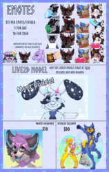 Size: 858x1356 | Tagged: safe, artist:mothersalem, animated, commission, commissions open, emotes, furry emotes, furry live2d, gif, live2d, stickers