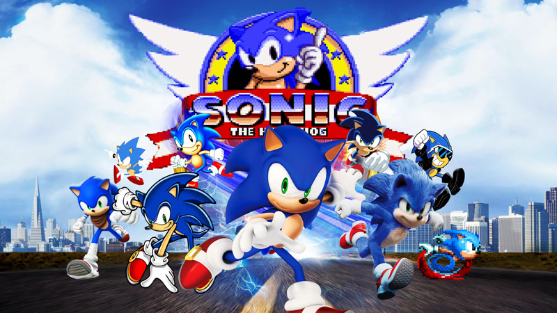154815 - safe, artist:thekingblader995, edit, official art, classic sonic,  scourge the hedgehog (sonic), sonic the hedgehog (sonic), hedgehog, mammal,  anthro, archie sonic the hedgehog, sega, sonic boom (series), sonic mania, sonic  mania