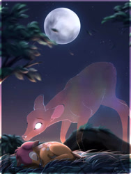 Size: 768x1024 | Tagged: safe, artist:polar-arctik, bambi (bambi), bambi's mother (bambi), cervid, deer, mammal, feral, bambi (film), disney, duo, female, male, mother, mother and child, mother and son, son