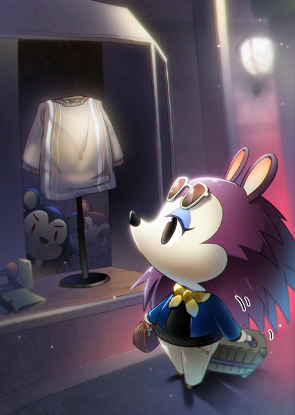 156476 - safe, artist:sweetsound, labelle (animal crossing), mabel (animal  crossing), sable (animal crossing), hedgehog, mammal, semi-anthro, animal  crossing, nintendo, 2020, clothes, female, females only, pixiv, siblings,  sister, sisters, sunglasses ...