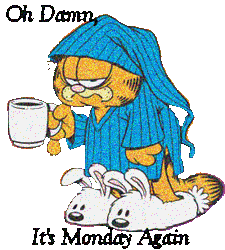 Size: 275x306 | Tagged: safe, edit, official art, garfield (garfield), cat, feline, mammal, semi-anthro, garfield (comic), animated, gif, glitter, looking at you, male, nightcap, pajamas, simple background, slippers, solo, solo male, transparent background, vulgar