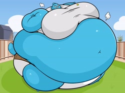 Size: 4096x3057 | Tagged: suggestive, artist:disco_chaos, nicole watterson (tawog), cat, feline, mammal, anthro, cartoon network, the amazing world of gumball, female, hyper, hyper belly, hyper inflation, inflation