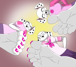 Size: 2999x2650 | Tagged: suggestive, artist:raidenthedeoxys, dallas (101 dalmatian street), destiny (101 dalmatian street), déjà vu (101 dalmatian street), triple-d (101 dalmatian street), canine, dalmatian, dog, mammal, anthro, plantigrade anthro, 101 dalmatian street, 101 dalmatians, disney, 101 dalmatian feet, angry, annoyed, barefoot, breasts, clothes, faceless character, feet, female, foot fetish, foot focus, grin, group, offscreen character, older, pov, sailor outfit, toenails