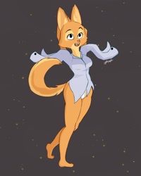 Size: 1300x1625 | Tagged: safe, artist:pixyfox23, diane foxington (the bad guys), canine, fox, mammal, anthro, dreamworks animation, the bad guys, 2022, breasts, female, solo, solo female, vixen