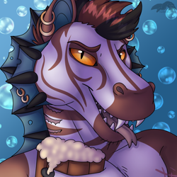 Size: 1500x1500 | Tagged: safe, artist:thatblackfox, equine, fictional species, fish, hippocampus, horse, mammal, alcohol, drink, male, pirate