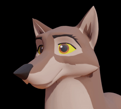 Size: 600x540 | Tagged: safe, artist:highwizard, balto (balto), canine, dog, hybrid, mammal, wolf, wolfdog, feral, balto (series), 3d, 3d animation, animated, black background, commission, digital art, expressions, front view, gif, male, simple background, solo, solo male, three-quarter view