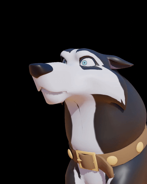 163949 - safe, artist:highwizard, steele (balto), alaskan malamute, canine,  dog, mammal, feral, balto (series), 3d, 3d animation, animated, black  background, commission, digital art, expressions, front view, gif, male,  simple background, solo, solo