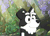 Size: 1280x930 | Tagged: safe, artist:zandermanith, mackenzie (bluey), border collie, canine, collie, dog, mammal, semi-anthro, bluey (series), animated, gif, looking around, male, solo, solo male, surprised, young