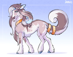 Size: 1280x1005 | Tagged: safe, artist:jenery, equine, horse, mammal, feral, 2022, 2d, female, looking at you, mare, side view, solo, solo female, ungulate