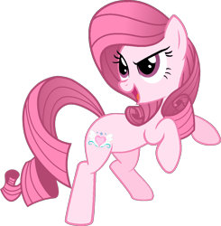 Size: 930x949 | Tagged: safe, artist:muhammad yunus, oc, oc only, oc:annisa trihapsari, earth pony, equine, fictional species, mammal, pony, feral, friendship is magic, hasbro, my little pony, 2022, base used, female, hair, mane, mare, medibang paint, open mouth, pink body, pink hair, pink mane, pink tail, simple background, solo, solo female, tail, transparent background