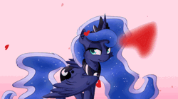Size: 810x455 | Tagged: safe, artist:sentireaeris, artist:szafir87, edit, princess luna (mlp), alicorn, equine, fictional species, mammal, pony, feral, friendship is magic, hasbro, my little pony, 2017, 2d, 2d animation, animated, female, gif, heart, heart eyes, holiday, lidded eyes, looking at you, mare, smiling, smiling at you, solo, solo female, ungulate, valentine's day, wingding eyes