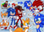 Size: 3145x2263 | Tagged: safe, artist:wizaria, doctor eggman (sonic), knuckles the echidna (sonic), miles "tails" prower (sonic), sonic the hedgehog (sonic), canine, echidna, fox, hedgehog, human, mammal, monotreme, red fox, anthro, humanoid, sega, sonic the hedgehog (series), sonic the hedgehog movie, sonic the hedgehog ova, 2021, group, male, meme, sanic