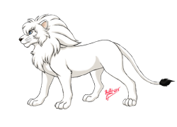 Size: 2898x2070 | Tagged: safe, artist:billiejean485, big cat, feline, lion, mammal, kimba the white lion (series), tezuka productions, 2012, blue eyes, fur, male, panja (kimba), simple background, solo, solo male, transparent background, white body, white fur