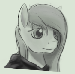 Size: 301x294 | Tagged: safe, artist:pinkchalk, oc, oc only, earth pony, equine, fictional species, mammal, pony, feral, friendship is magic, hasbro, my little pony, 2022, ambiguous gender, low res, monochrome, solo, solo ambiguous