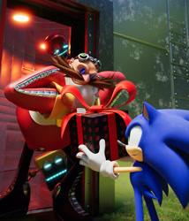 Size: 3000x3500 | Tagged: safe, artist:spoonscribble, doctor eggman (sonic), sonic the hedgehog (sonic), hedgehog, human, mammal, anthro, sega, sonic the hedgehog (series), duo, duo male, male, males only