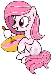 Size: 441x632 | Tagged: safe, artist:noi kincade, oc, oc only, oc:annisa trihapsari, earth pony, equine, fictional species, mammal, pony, feral, friendship is magic, hasbro, my little pony, female, grin, heart, mare, redesign, simple background, solo, solo female, transparent background