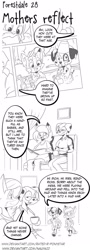 Size: 1101x3053 | Tagged: safe, artist:forestdalecomic, canine, dalmatian, dog, fox, mammal, anthro, age difference, bedroom eyes, big breasts, breasts, comic strip, couch, cute, cute little fangs, dirty, fangs, female, glasses, group, male, mother, mother and child, mother and son, mud, open mouth, open smile, photo, round glasses, sitting, smiling, son, tea cup, teeth, vixen