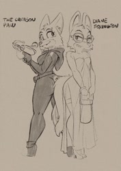 Size: 600x849 | Tagged: safe, artist:gallystudio, diane foxington (the bad guys), canine, fox, mammal, anthro, dreamworks animation, the bad guys, spoiler, 2022, big butt, breasts, butt, cleavage, clothes, female, glasses, high heels, looking at you, looking back, looking back at you, purse, shoes, skinsuit, smiling, smiling at you, solo, solo female, thick thighs, thighs, vixen, wide hips