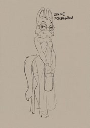 Size: 600x849 | Tagged: safe, artist:gallystudio, diane foxington (the bad guys), canine, fox, mammal, anthro, dreamworks animation, the bad guys, 2022, breasts, cleavage, clothes, female, glasses, high heels, looking at you, purse, shoes, smiling, smiling at you, solo, solo female, thick thighs, thighs, vixen, wide hips