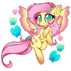 Size: 601x598 | Tagged: safe, artist:esmeia, fluttershy (mlp), equine, fictional species, mammal, pegasus, pony, feral, friendship is magic, hasbro, my little pony, 2020, female, mare, simple background, solo, solo female, white background