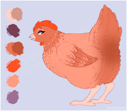 Size: 1050x926 | Tagged: safe, artist:prettypinkpony, bird, chicken, feral, 2020, 2d, female, hen, solo, solo female