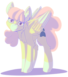 Size: 440x500 | Tagged: safe, artist:allyclaw, oc, oc:bearpaw, equine, fictional species, mammal, monster, pegasus, pony, undead, wither, feral, art fight, hasbro, minecraft, my little pony, artfight2022, artwork, bloom, fighting, looking at you