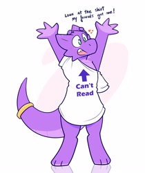 Size: 2516x3000 | Tagged: safe, artist:nicopossum, fictional species, kobold, reptile, anthro, ambiguous gender, clothes, horns, shirt, solo, tail, topwear