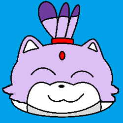 Size: 284x283 | Tagged: safe, artist:shiyamasaleem, blaze the cat (sonic), cat, feline, mammal, ambiguous form, sega, sonic the hedgehog (series), disk, ears, female, flattened, low res, solo, solo female