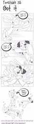 Size: 821x2925 | Tagged: safe, artist:forestdalecomic, canine, dalmatian, dog, fox, hare, lagomorph, mammal, anthro, ball, baseball, baseball (ball), baseball cap, baseball glove, cap, clothes, comic strip, group, hat, headwear, male, males only, running, trio, trio male