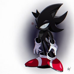 Size: 768x768 | Tagged: safe, artist:notnicknot, sonic the hedgehog (sonic), hedgehog, mammal, sega, sonic the hedgehog (series), sonic x, dark sonic, male, solo, solo male, super sonic